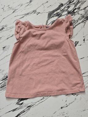 Tahari Dusty Pink Ruffle Sleeve Tank Top